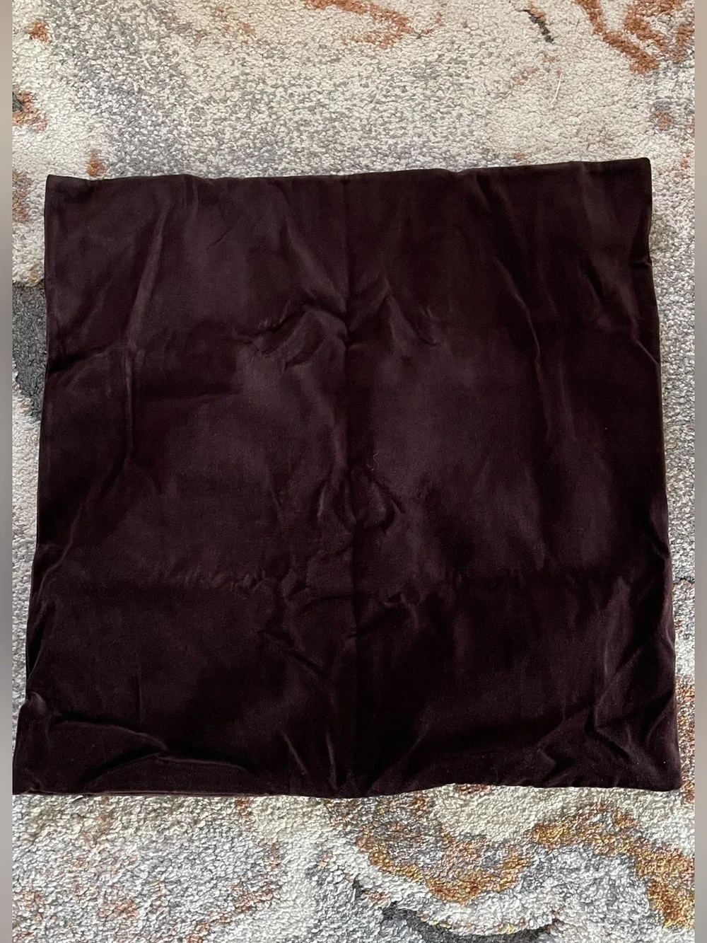 NWOT Quince Classic Cotton Velvet Pillow Cover, 20 X 20 (Espresso)